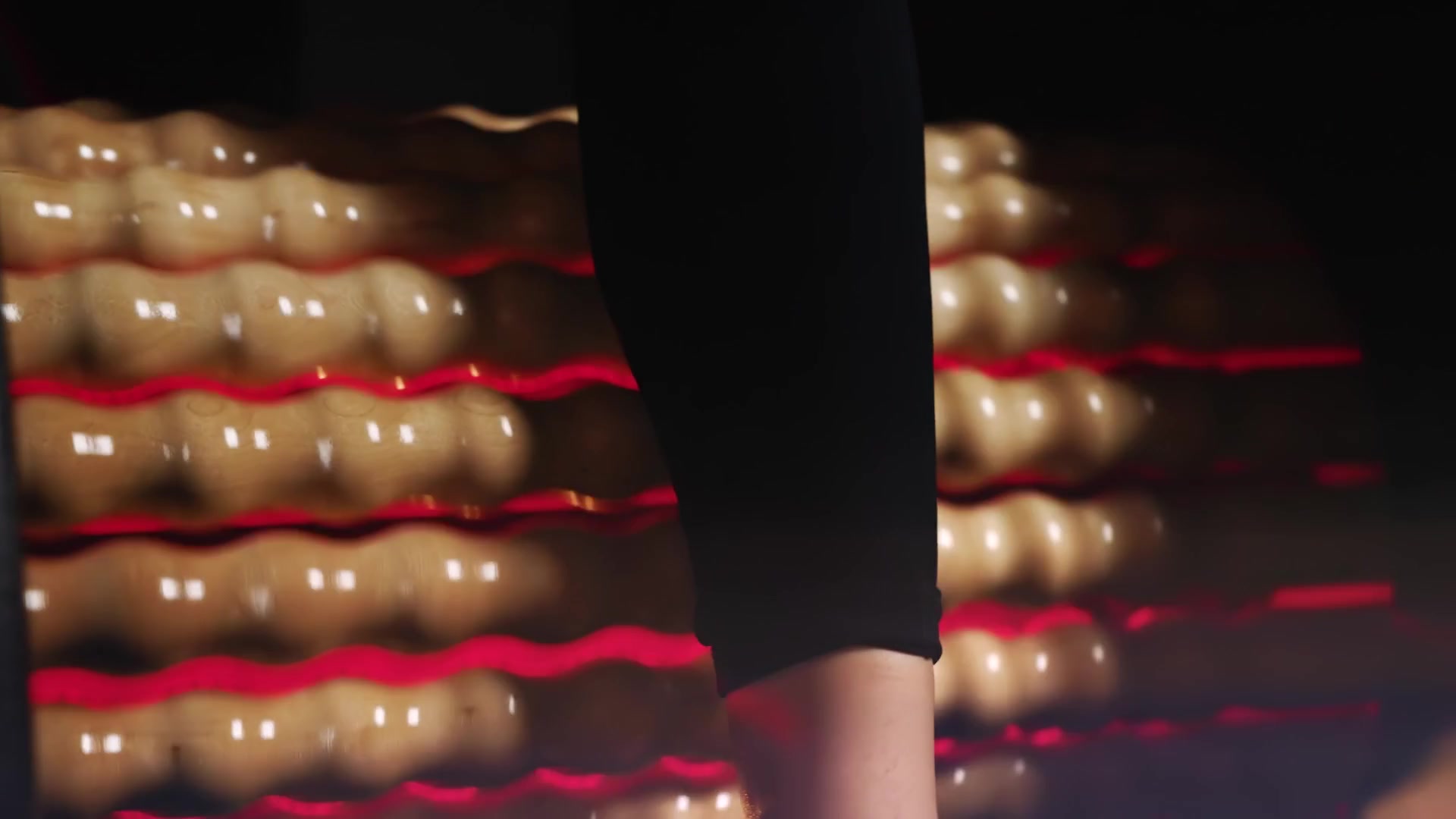 Close-up of an infrared workout in the Club Burn brand film